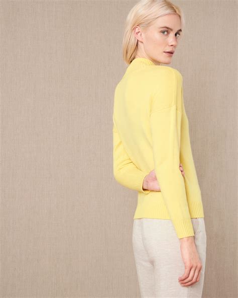 givenchy yellow roll neck cashmere knit|givenchy knitwear women.